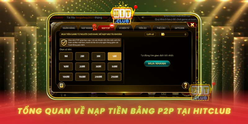 Nạp Tiền Bằng P2P HitClub Mua USDT Nạp Thẳng Siêu Tiện 1 Tong Quan Ve Nap Tien Bang P2P Tai Hitclub