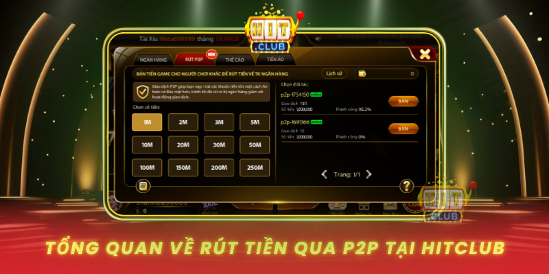 Rút Tiền Qua P2P HitClub – Giao Dịch Trực Tiếp Không Giới Hạn 1 Tong Quan Ve Rut Tien Qua P2P Tai Hitclub