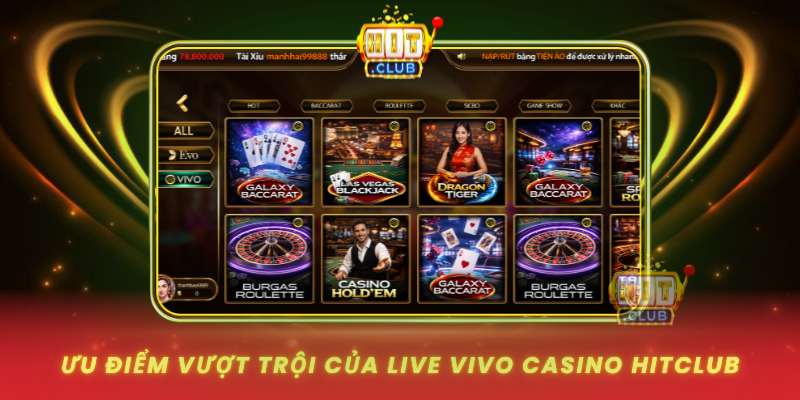 Uu Diem Vuot Troi Cua Live Vivo Casino Hitclub
